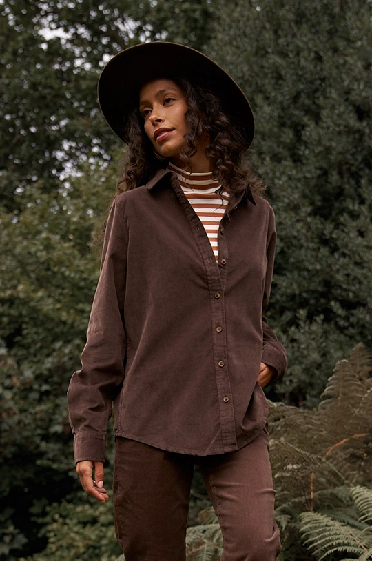 Feincord-Hemdbluse