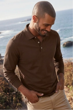 Supima® Langarm-Polo