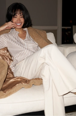 Ausgestellte Cordhose