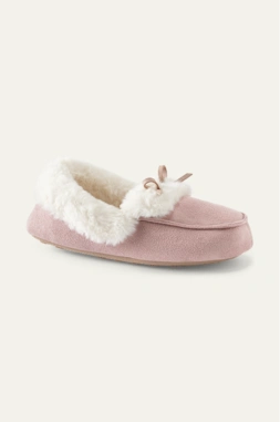 Veloursleder-Optik-Slipper